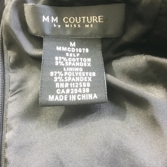 MM Couture By Miss Me Layered Black Bow Dress - Picture 6 of 6